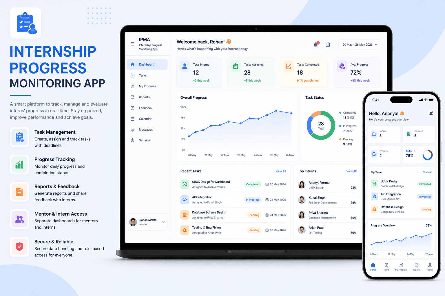 Internship Progress Monitoring App
