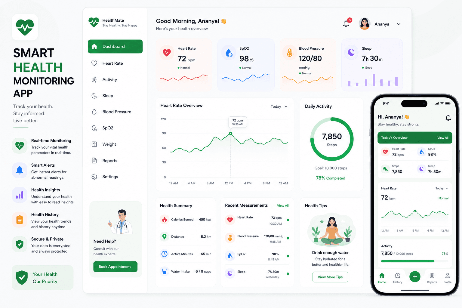 Smart Health Monitoring App